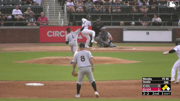 Samuel Zavala doubles (3) on a line drive to right fielder Tristin English. Jacob Burke scores. Jordan Sprinkle scores.