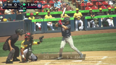 Johan Macias singles on a ground ball to left fielder Caleb Hobson. Randy De Jesus scores. Johan Macias to 2nd.