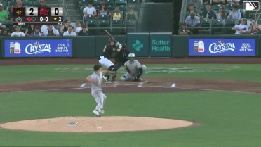 Turner Hill homers (6) on a fly ball to center field.