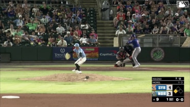 Christopher Morel singles on a sharp line drive to left fielder Heston Kjerstad. Christian Arroyo scores.