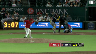 Bo Naylor doubles (13) on a line drive to right fielder Matthew Etzel. Eduardo Garcia scores. Brandon Lockridge to 3rd.