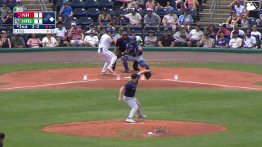 Zach Kokoska triples (1) on a fly ball to center fielder Victor Arias. Jimmy Obertop scores.