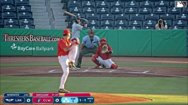 Tanner Gresham In play, run(s) to Jude Warwick