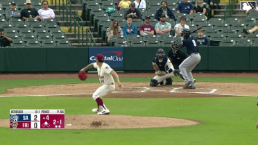 Luis Verdugo singles on a ground ball to right fielder Marcus Lee Sang. Romeo Sanabria scores.