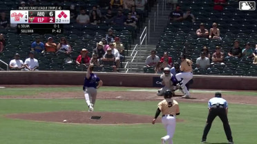 Nick Solak grounds into a double play, shortstop Cole Carrigg to second baseman Adael Amador to first baseman Charlie Condon. Sung-Mun Song scores. Marcos Castañon to 3rd. Pablo Reyes out at 2nd. Nick Solak out at 1st.