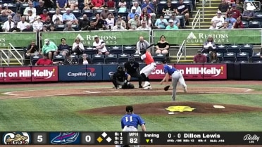 Dillon Lewis doubles (4) on a line drive to right fielder Damon Keith. Michael Snyder scores.