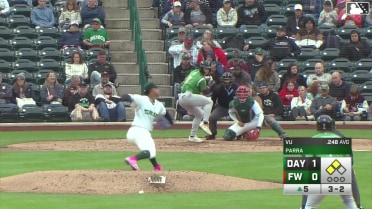 Kien Vu out on a sacrifice fly to center fielder Kasen Wells. Ariel Almonte scores. Carlos Sanchez to 3rd.
