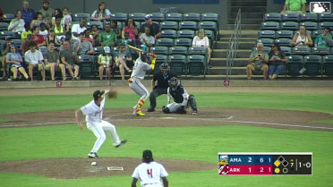 Jean Walters out on a sacrifice fly to center fielder Jonny Farmelo in foul territory. Alberto Barriga scores.