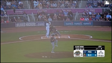 Blake Burke homers (4) on a fly ball to left field.