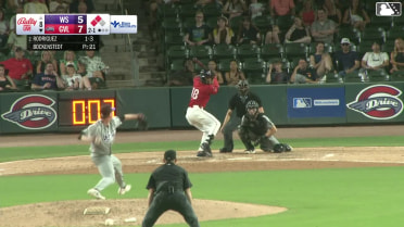 Yophery Rodriguez out on a sacrifice fly to center fielder Ely Brown. Antonio Anderson scores. Enddy Azocar to 3rd.