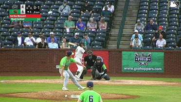 Wyatt Sanford homers (7) on a fly ball to center field.