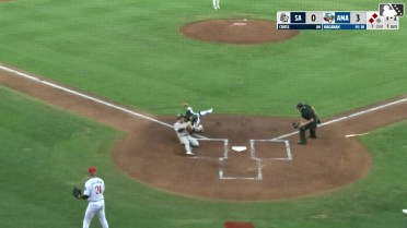 Druw Jones makes a great throw to turn double play