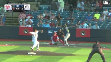 Arturo De Freitas out on a sacrifice fly to center fielder Dixon Williams. Brandon Crabtree scores.