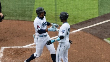 Owusu-Asiedu's Three-Run Homer in the Eighth Seals Hops’ 8-4 Victory 