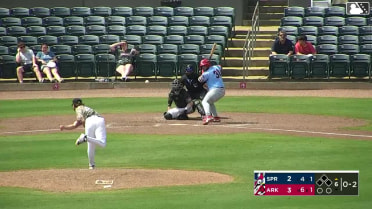 Rainiel Rodriguez homers (17) on a fly ball to left field.