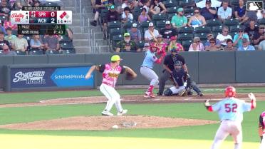 Trey Paige out on a sacrifice fly to left fielder Kala'i Rosario. Tre Richardson III scores.