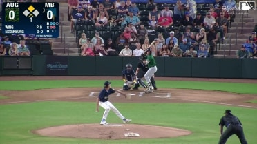 Conor Essenburg singles on a ground ball to center fielder Alexey Lumpuy. Cody Miller scores.