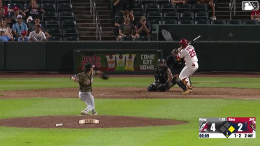 Jesús Báez homers (4) on a fly ball to left field. Ryan Campos scores.