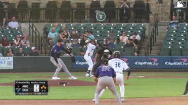 Trenton Brooks walks. Cavan Biggio scores. Joey Loperfido to 3rd. Shay Whitcomb to 2nd.