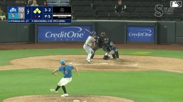 Ryan Fitzgerald singles on a line drive to right fielder Junior Perez. Eliezer Alfonzo scores. Zach Ehrhard to 3rd. James Tibbs III to 2nd.