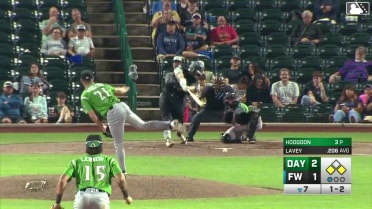 Robbie Lavey grounds into a double play, shortstop Justin Lebron to first baseman Ty Doucette. Bradley Frye out at 2nd. Robbie Lavey out at 1st.