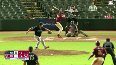 Dylan Dreiling singles on a line drive to right fielder Graham Brown. Keith Jones II scores.