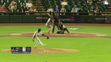 César Salazar strikes out swinging.