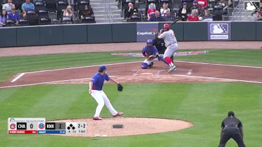 Ruben Ibarra out on a sacrifice fly to left fielder Carter Trice. Alexander Vargas scores.