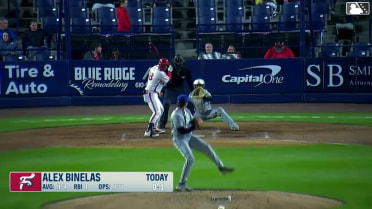 Alex Binelas homers (2) on a fly ball to center field.