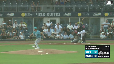Brandon Lockridge homers (1) on a fly ball to left center field.