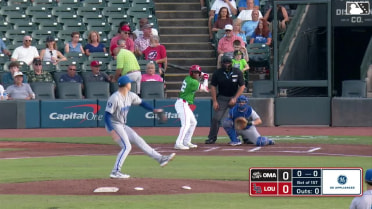 Carlos Jorge homers (1) on a fly ball to right field.
