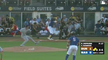 Akil Baddoo singles on a ground ball to right fielder Connor Hujsak. Jett Williams scores. Luis Matos scores.