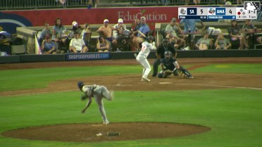 Trent Youngblood singles on a line drive to center fielder Kai Roberts. Adrian De Leon scores.