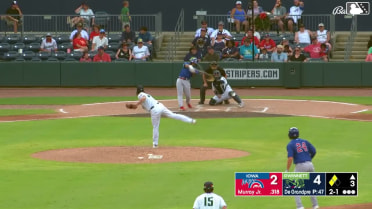 BJ Murray out on a sacrifice fly to right fielder José Azócar. Brett Bateman scores. Jonathon Long to 3rd.