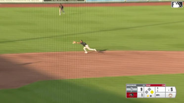 Casey Yamauchi's backhanded stop