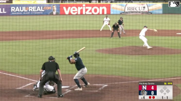 Angel Acosta singles on a ground ball to center fielder Kai Roberts. Canyon Brown scores.