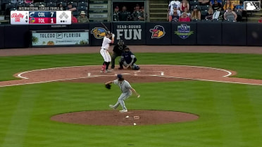 Jace Jung homers (7) on a fly ball to right center field.