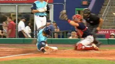 Cole Carrigg steals second, third, and home in the 3rd