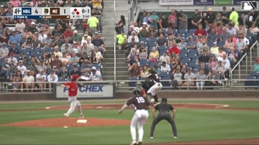 Miguel Bleis singles on a line drive to left fielder Sam Brown. Jack Winnay scores. Johanfran Garcia out at 3rd on the throw, left fielder Sam Brown to third baseman Kervin Pichardo.