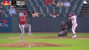 Willy Vasquez homers (1) on a fly ball to left field.