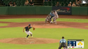 Garret Guillemette singles on a ground ball to center fielder Kai Murphy. Pascanel Ferreras scores. Drew Brutcher scores. Jeron Williams to 3rd. Garret Guillemette to 2nd.