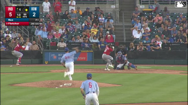 Dominic Fletcher homers (5) on a line drive to right field. Keiner Delgado scores.