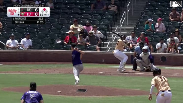 Carlos Rodríguez singles on a ground ball to center fielder Zac Veen. Jose Miranda scores.