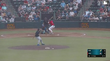 Yolfran Castillo homers (5) on a fly ball to left center field.