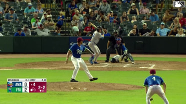 Ben McLaughlin singles on a ground ball to left fielder Keith Jones II. Druw Jones scores.