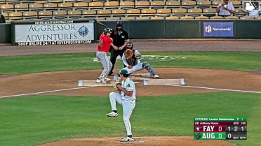 Anthony Huezo triples (3) on a sharp fly ball to right fielder Dalton McIntyre.