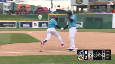 Euribiel Angeles hammers a solo home run