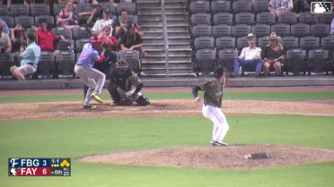 Jordan Williams reaches on a fielder's choice, fielded by shortstop Kam Durnin. Juan Cruz scores. Cashel Dugger to 3rd. Dashyll Tejeda to 2nd.