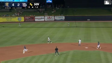 Keaton Anthony singles on a sharp ground ball to center fielder Kenedy Corona. Robert Moore scores. Steward Berroa to 3rd.