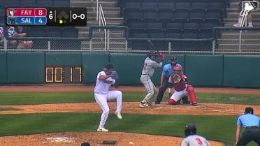 Anthony Huezo doubles (17) on a fly ball to right fielder Andrews Opata. German Ramirez scores.